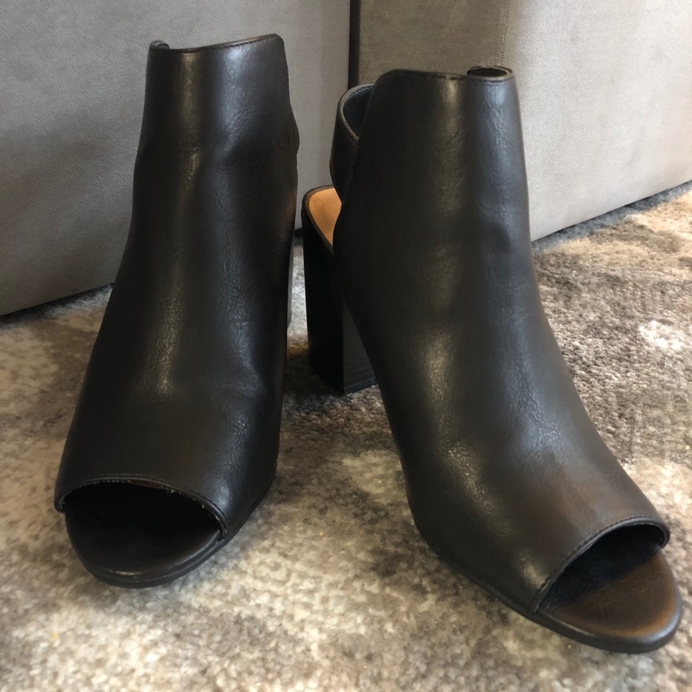 Black Slingback Booties - LIKE NEW